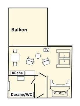 Grundriss Ferienwohnung "Oie"